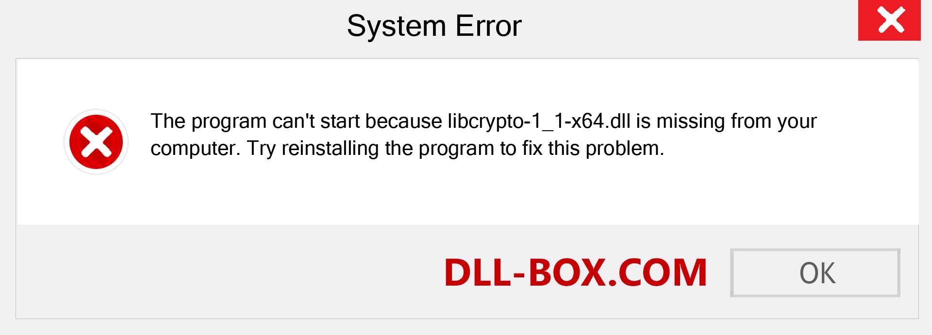  libcrypto-1_1-x64.dll file is missing?. Download for Windows 7, 8, 10 - Fix  libcrypto-1_1-x64 dll Missing Error on Windows, photos, images